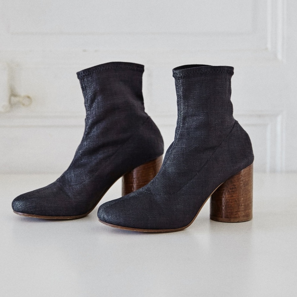 Maison Margiela Navy Woven Boots